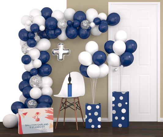 16ft Balloon Arch Kit with Extra Balloon Stands | Video & eBook Instructions | Ideal Decorations for Birthdays & Events